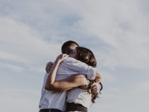 couple hugging